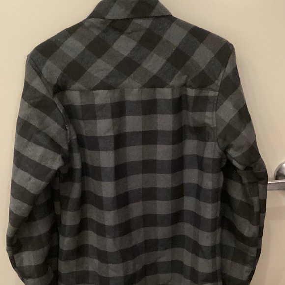 Nomad Sherpa Lined Flannel Gray Black Checkered Men Medium New With Tags MSRP 70 - Picture 2 of 11
